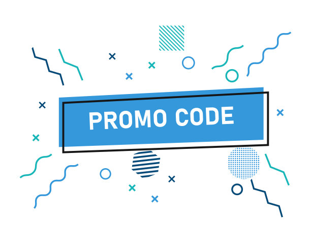 促销代码横幅，矢量优惠券优惠，白色背景。图片下载