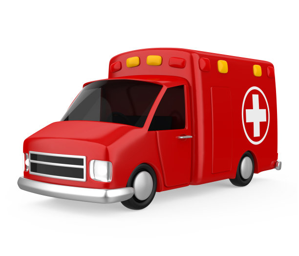 卡通救护车隔离图片下载