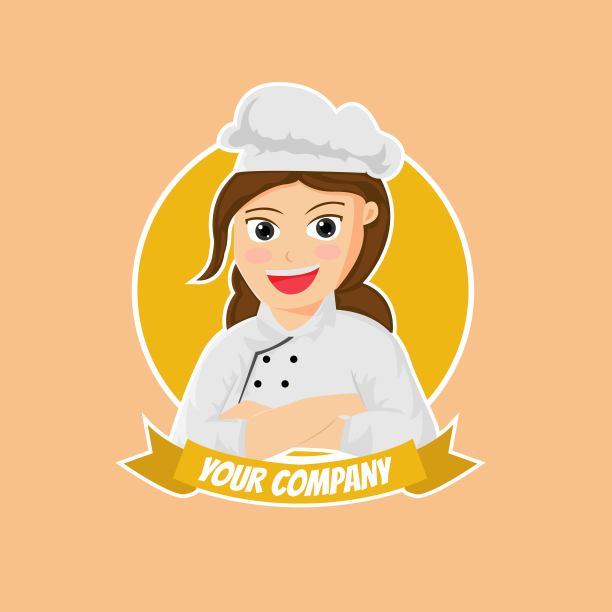 厨师女吉祥物图片下载