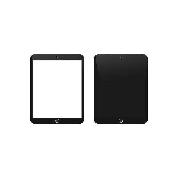 逼真的平板电脑电脑图标上孤立的白色背景。每股收益10向量。图片下载