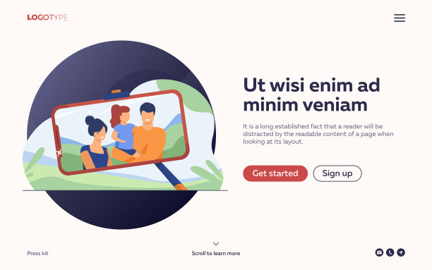 手机屏幕上的家庭自拍照片图片下载