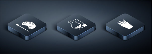 用调色板笔设置等距画笔图片下载