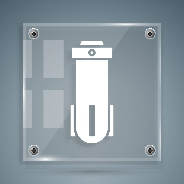 白水过滤器图标孤立在灰色背景。过滤水的系统。反渗透系统。方形玻璃面板。矢量图图片下载