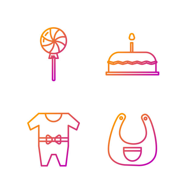 设线，babib衣服，棒棒糖和蛋糕图片下载