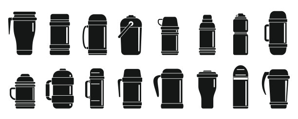 热水瓶图标设置，简单的风格图片下载