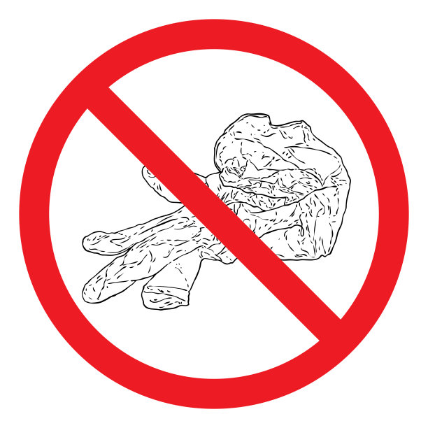 手扔垃圾或垃圾，一次性医用橡胶手套在街上的概念。禁止乱扔垃圾或不乱扔垃圾的标志，防止新冠肺炎的标志污染。图片下载