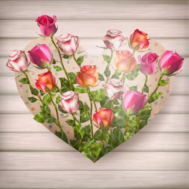 玫瑰花是心形的。每股收益10图片下载