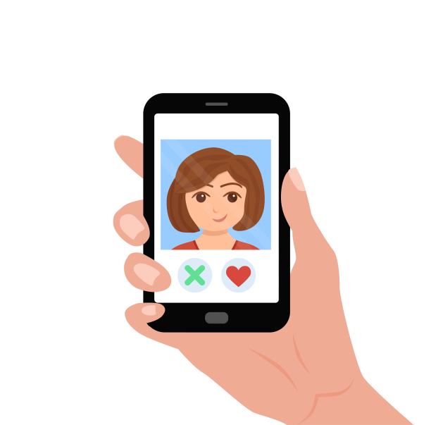 手里拿着手机，屏幕上有个女孩。图片下载