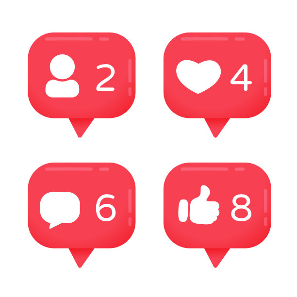 矢量警报消息框显示关注者的状态在社交媒体孤立的白色背景图片下载