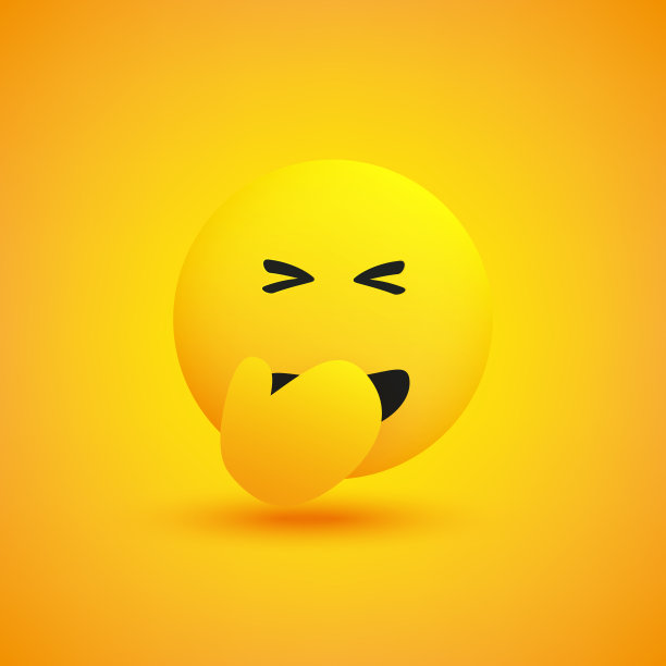 手捂着嘴-闭着眼睛大笑的表情图片下载