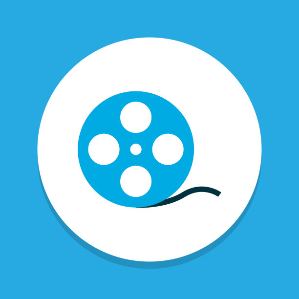 胶片卷轴图标彩色符号质量上乘图片下载