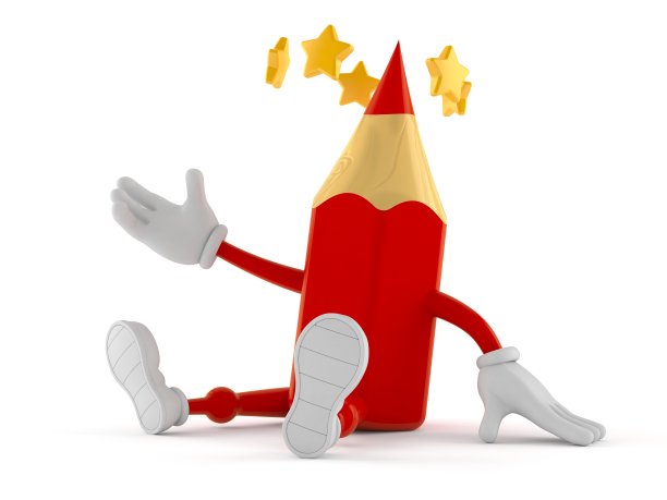 彩色铅笔字符与星星周围的头图片下载