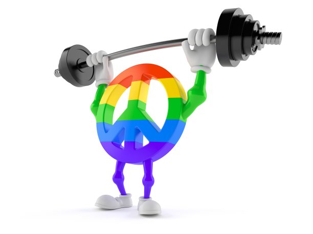 象征和平性格举重的杠铃图片下载