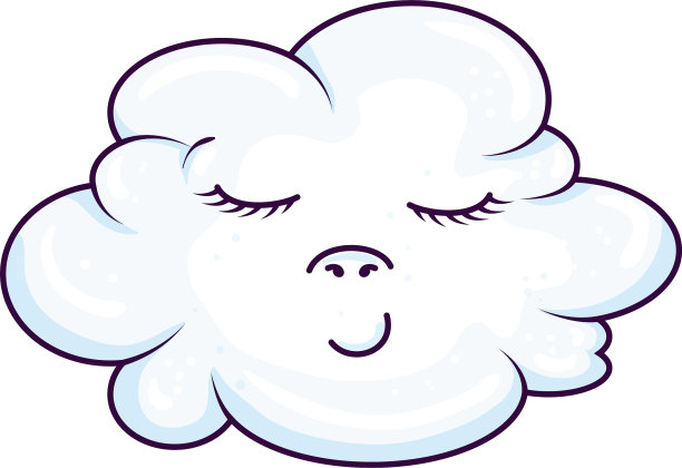 可爱的云卡哇伊风格图标图片下载