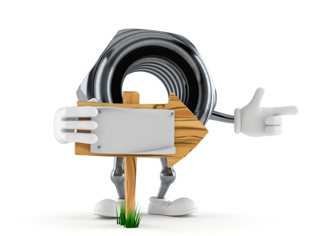 坚果字符与木制箭头标志图片下载