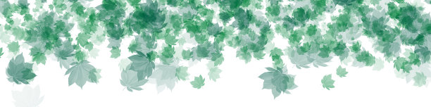 新鲜的春旗和绿色的叶子图片下载