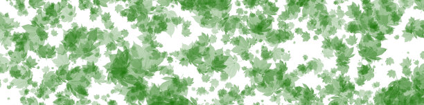 新鲜的春旗和绿色的叶子图片下载