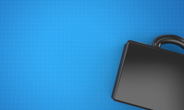 蓝图背景上的公文包图片下载