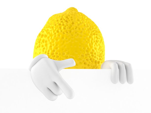 白墙后面的柠檬性格图片下载