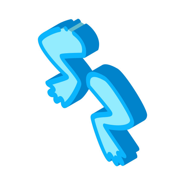 青蛙腿等角图标矢量插图图片下载