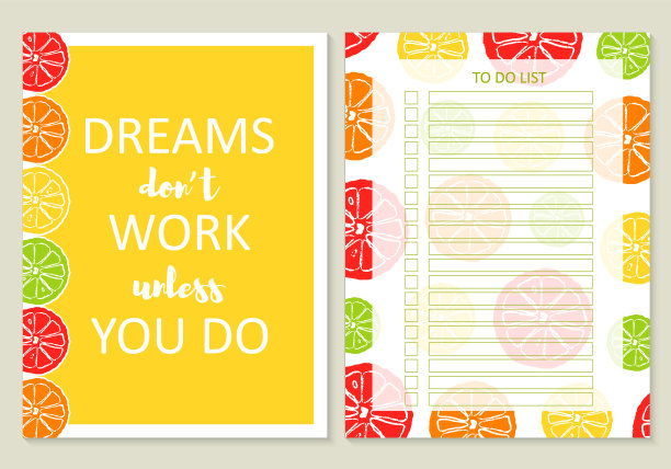 一套可打印的A4可爱的商务办清单图片下载