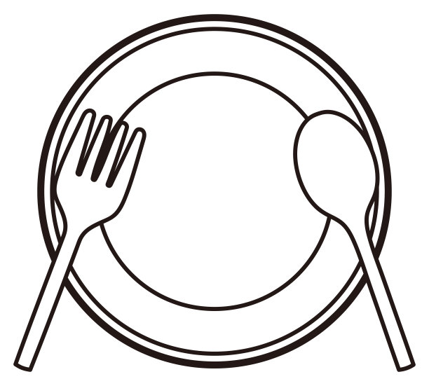 盘子、叉子和勺子。图片下载