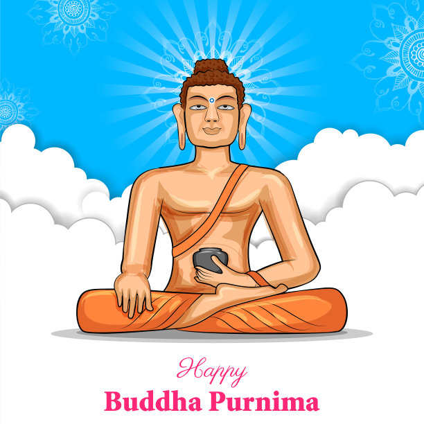 佛祖在欢度佛节普尼玛卫塞禅坐图片下载