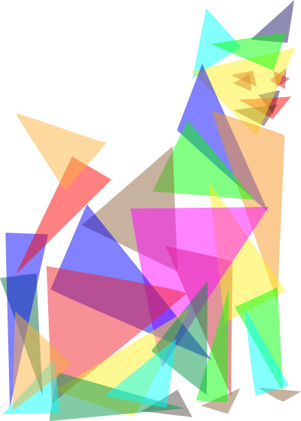 猫色玻璃三角图片下载