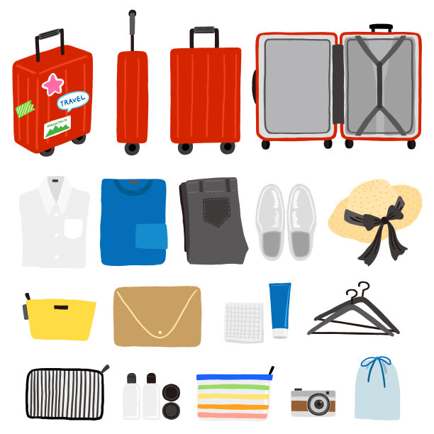 旅行箱和旅行商品套装图片下载