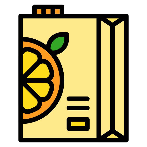 橙汁图标，饮料填充矢量图图片下载