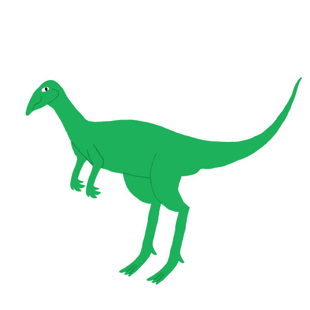 可爱的栉水母孤立在白色背景上。绿色的食草恐龙。图片下载