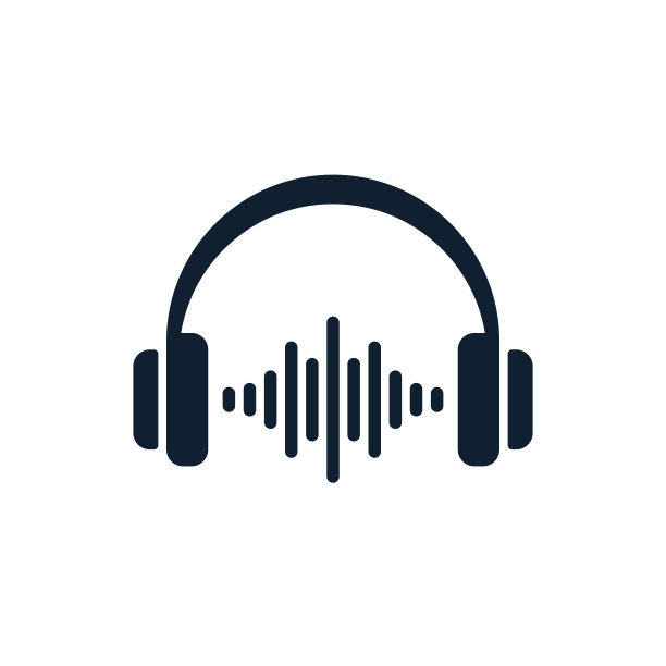 耳机最小的图标与声波图片下载