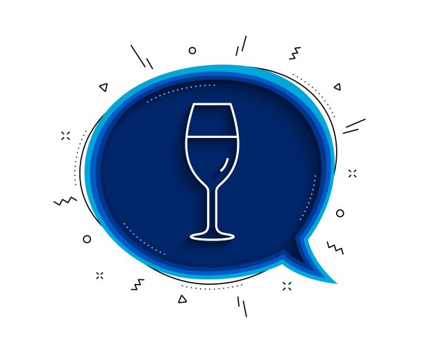 酒杯线图标。勃艮第酒杯的迹象。向量图片下载