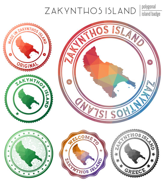 扎金索斯岛岛徽章。图片下载