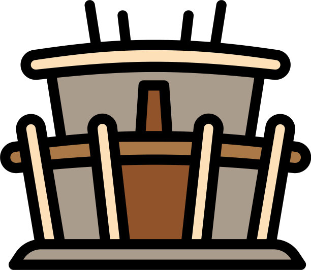 运动竞技场图标轮廓风格图片下载