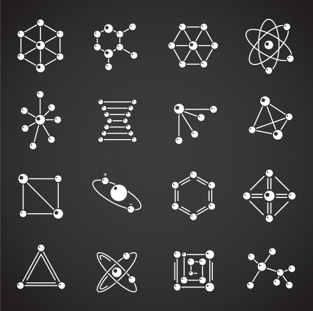 分子相关的图标设置在背景图片下载