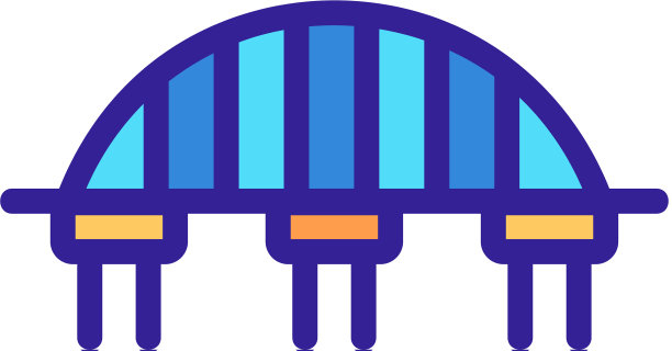 桥图标孤立轮廓符号图片下载