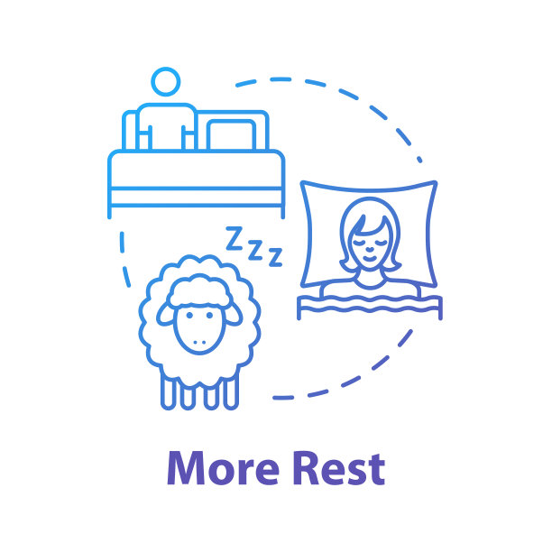 更多的休息概念图标。在卧室里睡觉。个人的放松。舒适的小睡。在卧室里数羊。睡着的人心思细线插图。矢量隔离轮廓RGB彩色绘图图片下载