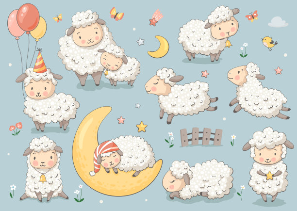 可爱的羊。图片下载