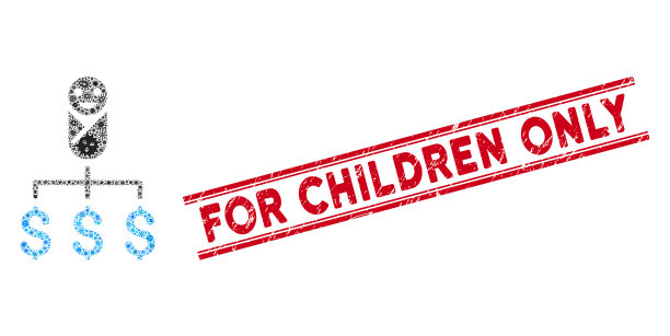 传染性马赛克儿童费用图标和垃圾图片下载