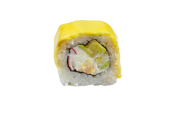 寿司芝士卷孤立在白色背景图片下载