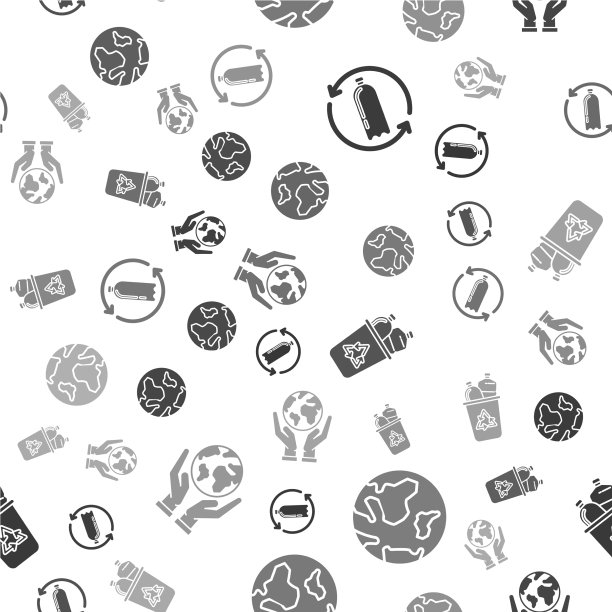 集回收塑料瓶、地球仪回收图片下载