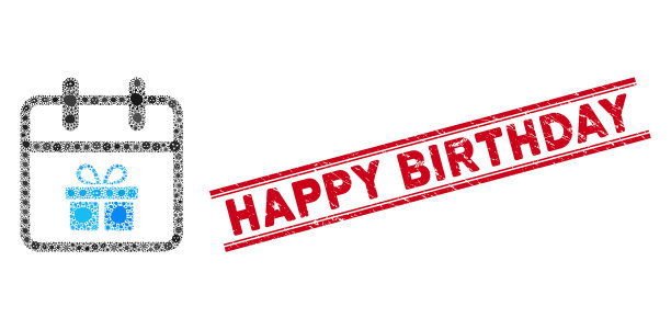 爆发马赛克礼物日图标和抓快乐图片下载