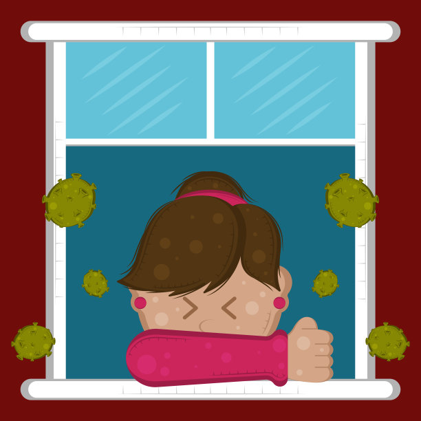 一个女孩打喷嚏的漫画图片下载