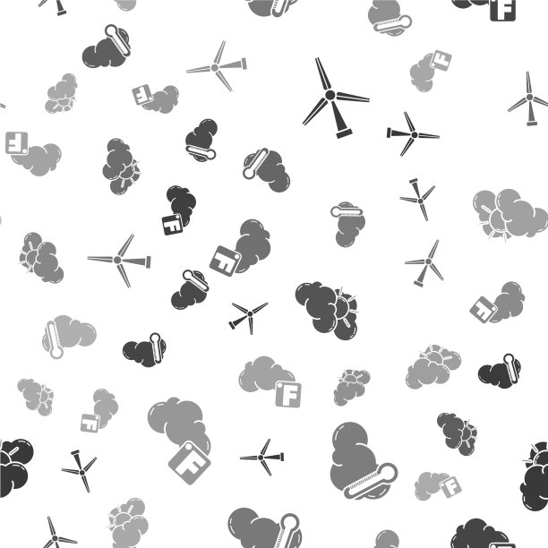 设置风力发电机温度计和云太阳和图片下载