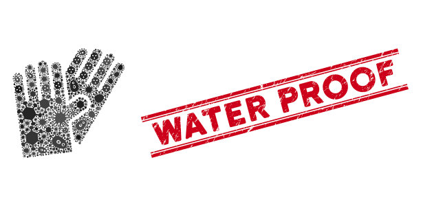 流行病马赛克橡胶手套图标和纹理图片下载