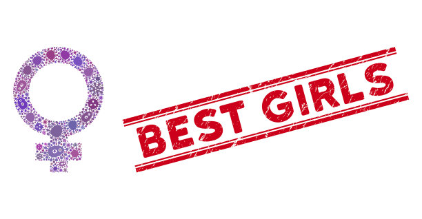 病毒马赛克女性符号图标和纹理最好图片下载