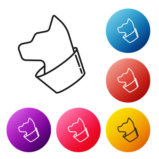 黑线猫图标孤立在白色背景图片下载