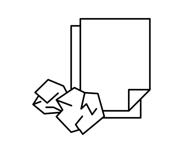 揉皱的纸球和纸图片下载