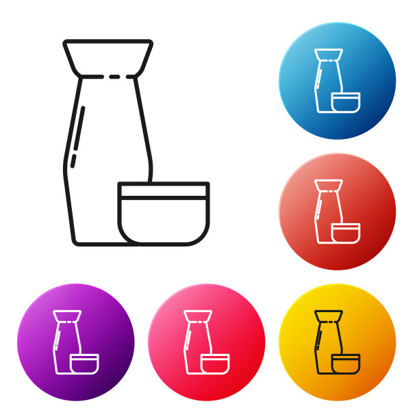黑线是日本传统茶道的图标图片下载